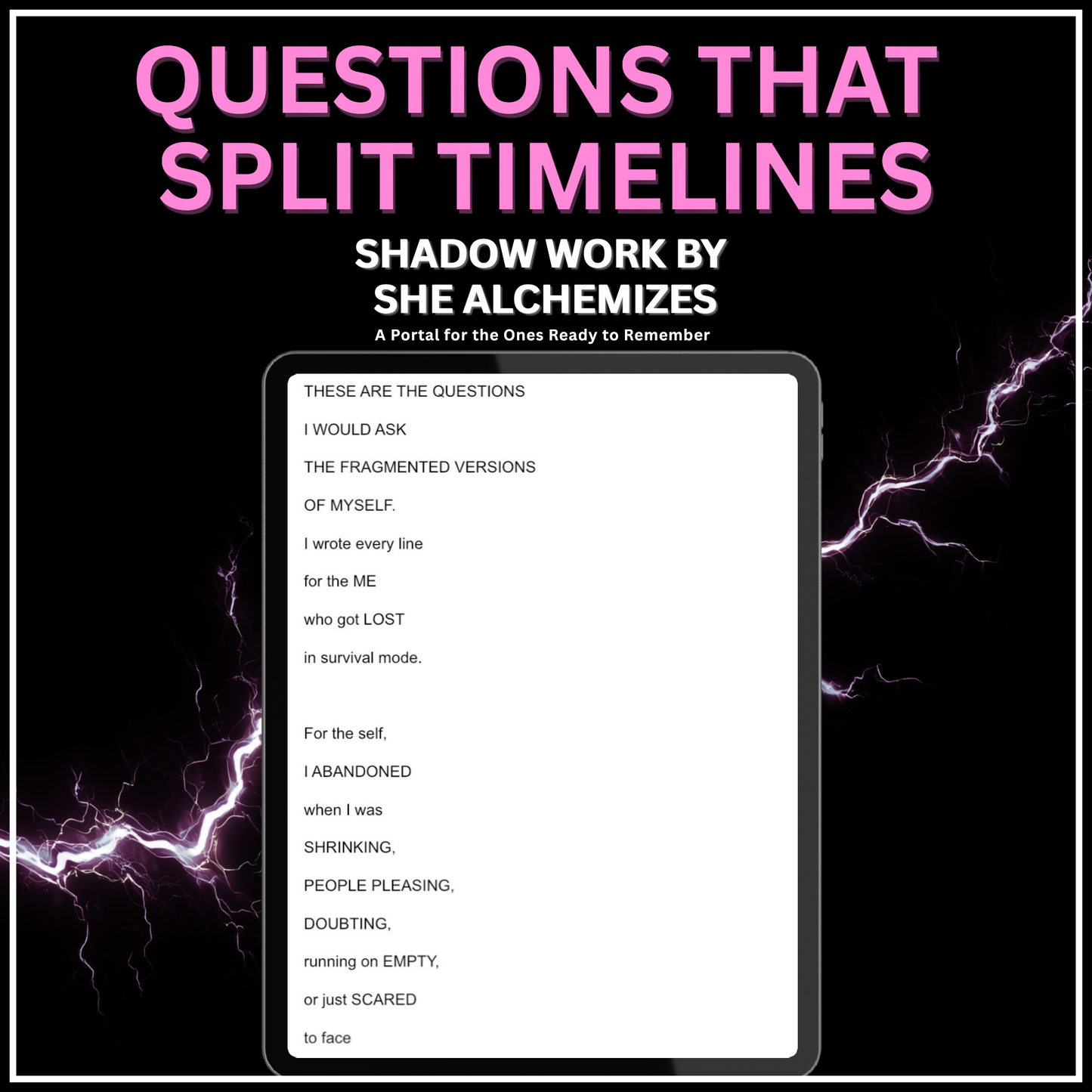 THE SHIFT: Shadow Upgrade (10 Shadow Work Questions to Activate the Lost Versions of Myself)